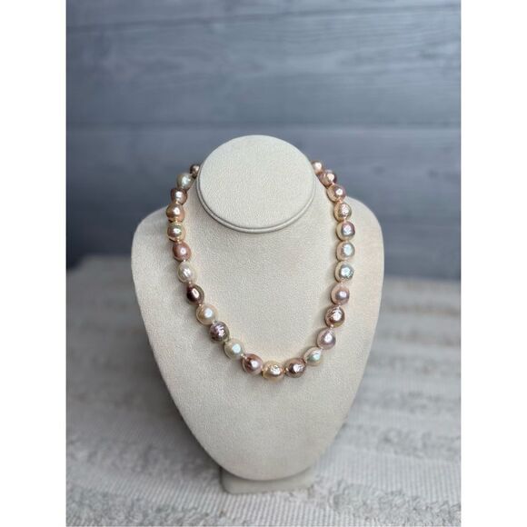 Honora Ming Cultured Pearl Blush Pink Champane luster 12.0MM-14.0MM - Picture 4 of 11